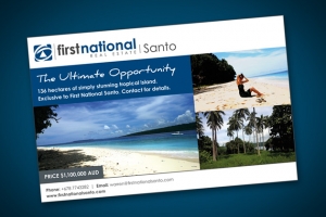 Sample of work done by tk:design for First National Real Estate Santo