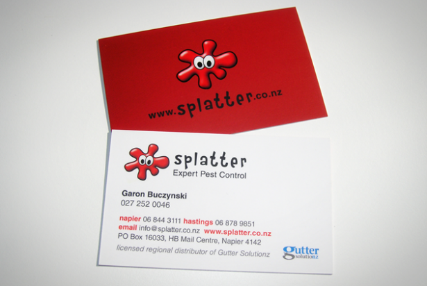 Splatter business card