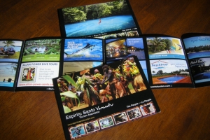 Sample of work done by tk:design for Espiritu Santo Tourism Association