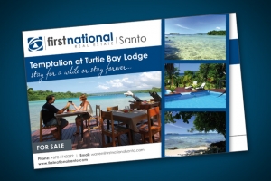 Sample of work done by tk:design for First National Real Estate Santo